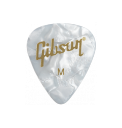 Pearloid White Picks, 12 Pack, Medium | Accessoires Gibson…