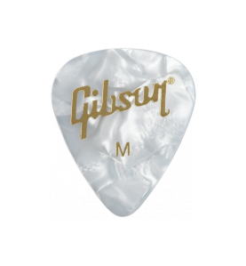 Pearloid White Picks, 12 Pack, Medium | Accessoires Gibson…