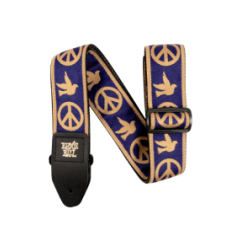 Sangle Jacquard Peace Love Dove Bleu Marine et Beige | COUR…