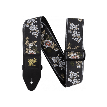 Sangle jacquard White Blossom | COURROIES Ernie Ball | Réf…