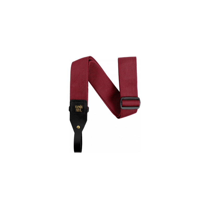 Sangle polypropylène pour guitare acoustique, bordeaux