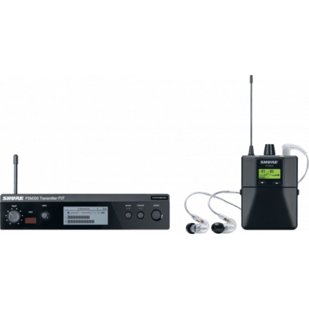 Système PSM300 Pro / SE215 - 606-630 MHz | EAR MONITOR Shur…