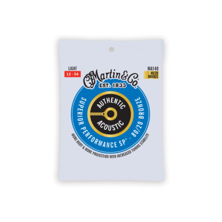 Authentic, Light, 80/20 | CORDES ACOUSTIQUES Martin | Réf C…