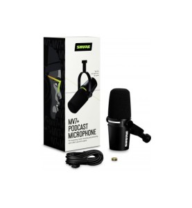 Micro de podcast XLR & USB-C noir | MICROS NUMERIQUES Shure…