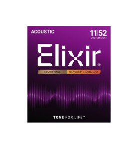 ACOUSTIQUE NANOWEB CL 11-52 | CORDES ACOUSTIQUES Elixir | R…