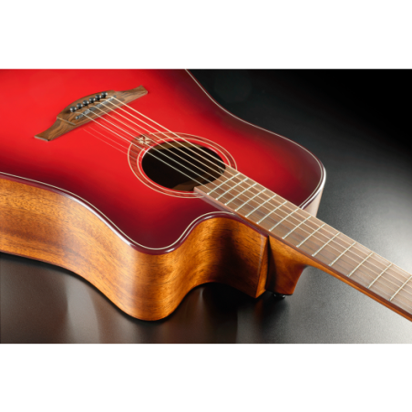 Tramontane Dreadnought Cutaway Electro Special Edition red burst
