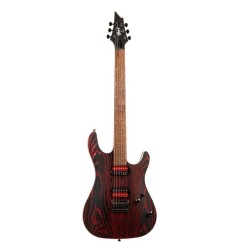 Cort KX300 Etched Noir Rouge EBR - Guitare Électrique Metal & EMG