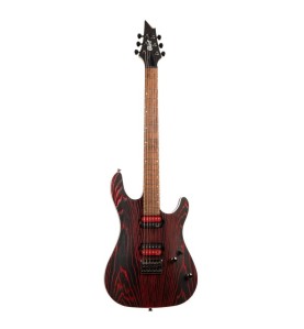 Cort KX300 Etched Noir Rouge EBR - Guitare Électrique Metal & EMG