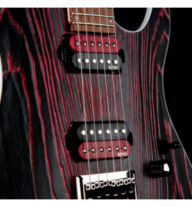 Cort KX300 Etched Noir Rouge EBR - Guitare Électrique Metal & EMG