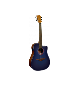 LÂG GLA T-BLUE-DCE : Guitare Électro-Acoustique Dreadnought Bleue