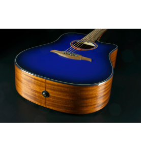 LÂG GLA T-BLUE-DCE : Guitare Électro-Acoustique Dreadnought Bleue