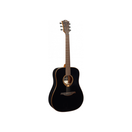 LÂG T118D-BLK : Guitare Acoustique Dreadnought Noire Brillance