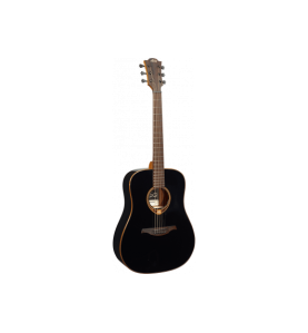 LÂG T118D-BLK : Guitare Acoustique Dreadnought Noire Brillance
