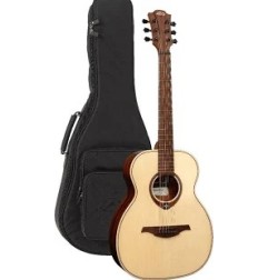 LÂG Travel Spruce : Guitare de Voyage Table Massive avec Housse