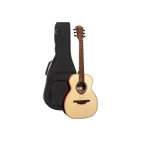 LÂG Travel Spruce : Guitare de Voyage Table Massive avec Housse