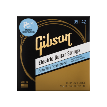 Cordes Guitare Électrique Gibson Brite Wire - Nickel Plated Steel