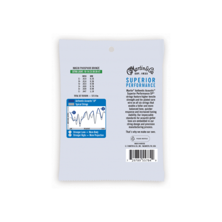 SP 92/8 Phosphore Bronze - Authentic, Extra Light, 92/8 - 10-47