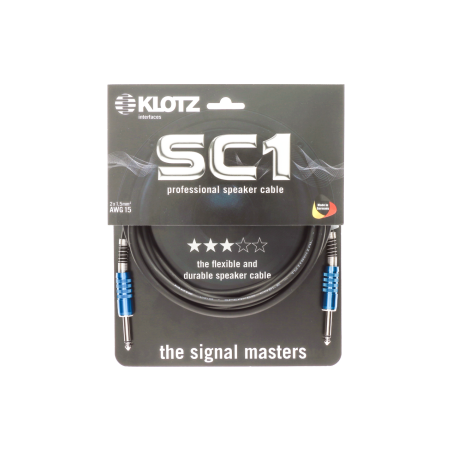 Câble Instrument Klotz SC1PP01SW - 1m - Jack Droit/Droit