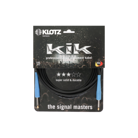 Câble Jack Klotz KIKC3.0PP4 - 3m - Bleu - Droit/Droit