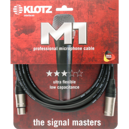 Câble Micro XLR Klotz M1K1FM0500 - 5m - Qualité Pro