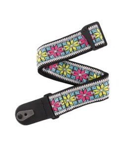 Sangle D'Addario 50TC00 Pad Lock | Motif Parallel Flowers