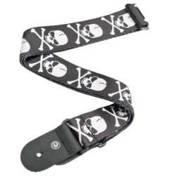 Sangle Guitare D'Addario Planet Waves | Motif Cross Bone Skull