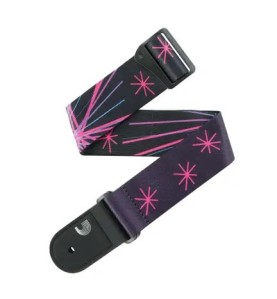 Sangle D'Addario 50RUN80 Outrun Polyester | Motif Neon Stars
