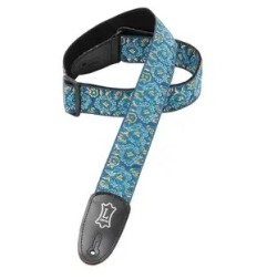 Levy's Sangle Guitare Jacquard Asie 5cm : Dos Polypropylène Bleu
