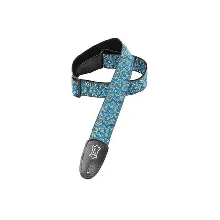 Levy's Sangle Guitare Jacquard Asie 5cm : Dos Polypropylène Bleu