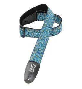 Levy's Sangle Guitare Jacquard Asie 5cm : Dos Polypropylène Bleu