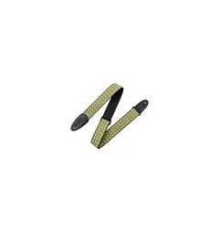 Levy's Hootenanny Mosaïque Vert : Sangle Guitare Jacquard Vintage 5cm