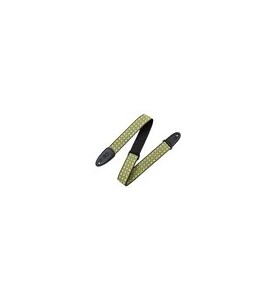 Levy's Hootenanny Mosaïque Vert : Sangle Guitare Jacquard Vintage 5cm