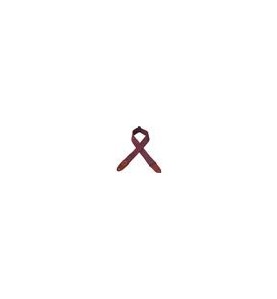 Levy's MC8-BUR Sangle Guitare : Coton Bordeaux 5cm avec Logo Cuir