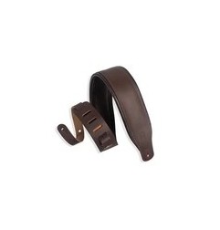 Levy's Amped Leather Series : Sangle Guitare Cuir Rembourrée 3" Confort