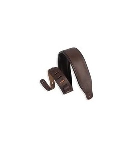 Levy's Amped Leather Series : Sangle Guitare Cuir Rembourrée 3" Confort