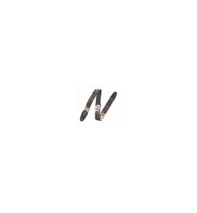 Levy's M8FF-LEO Sangle Guitare : Fausse Fourrure Imprimé Léopard 5cm