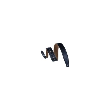 Levy's M26GF-BLK Sangle Guitare : Cuir Vêtement & Dos Suède 2.5" Noir