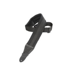 Levy's Sangle Guitare Néoprène Noire : Courroie Confort Amortissante 5cm