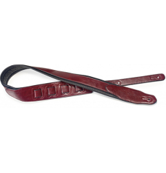 Stagg SPFL 40 RED : Sangle Guitare Rembourrée Simili-Cuir Rouge