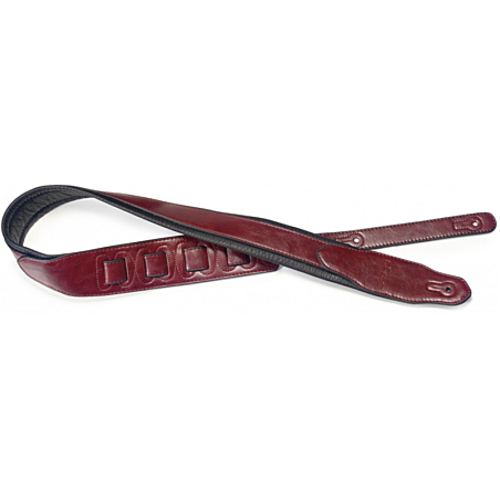 Stagg SPFL 40 RED : Sangle Guitare Rembourrée Simili-Cuir Rouge