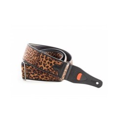 RightOn! Straps Leopard Beige : Sangle Guitare Rock 6cm Motif Léopard