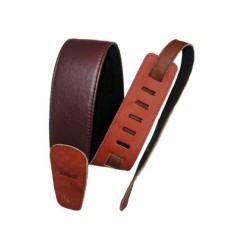 Kidam Correa Elegance : Sangle Guitare Rembourrée Lie de Vin & Noir