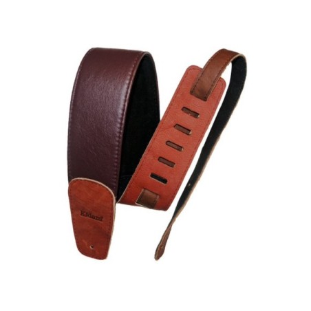 Kidam Correa Elegance : Sangle Guitare Rembourrée Lie de Vin & Noir