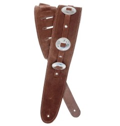 D'Addario Deluxe Leather Sangle Guitare : Courroie Cuir Souple 2.5"
