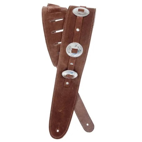 D'Addario Deluxe Leather Sangle Guitare : Courroie Cuir Souple 2.5"