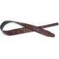 Sangle De Guitare, Marron, Similicuir, Extrémité Triangulaire