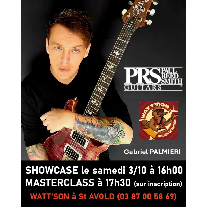 Inscription Masterclass Guitare PRS avec Gabriel Palmieri - 3 Octobre Inscription Masterclass Guitare PRS avec Gabriel Palmieri - 3 Octobre
