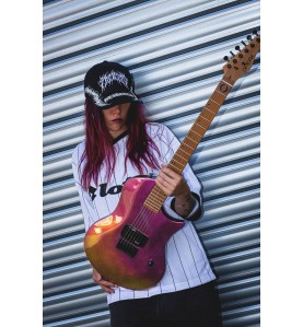Guitare Électrique Omera Guitars Lesly Petrol Chameleon