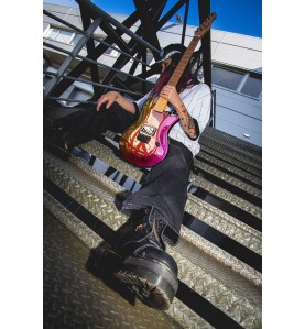Guitare Électrique Omera Guitars Lesly Petrol Chameleon